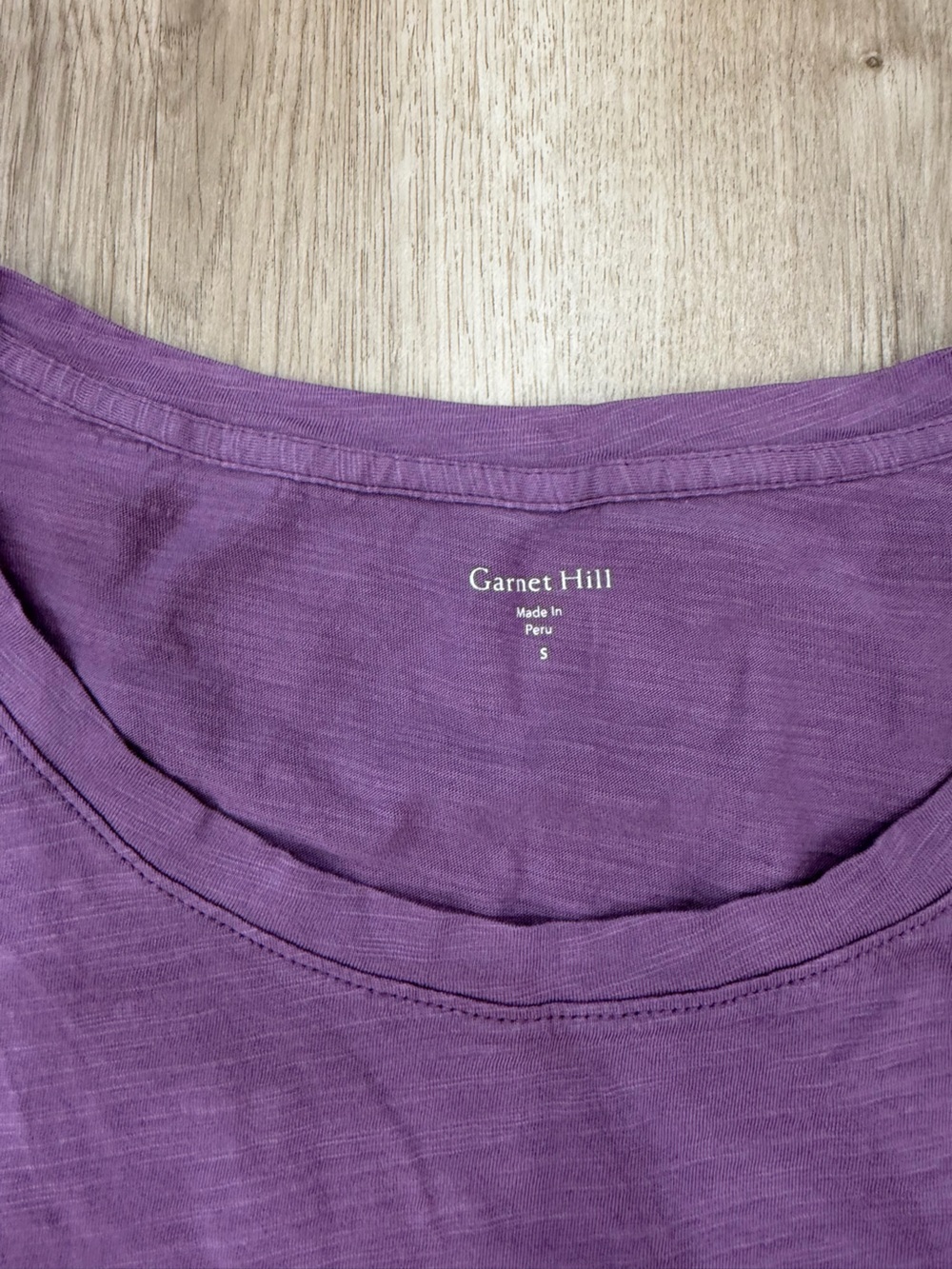 Garnett hill organic cotton casual short sleeve t-shirt top small classic comfy - Picture 6 of 10
